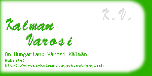 kalman varosi business card